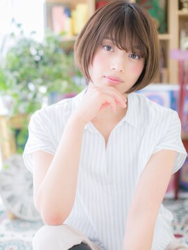 カバーヘア ブリス 戸田公園西口店(COVER HAIR bliss) 細巻きハイライト斜めバングくびれヘアミニボブc720代30代40代