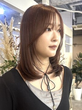 スミス 秋葉原(Smith) 顔周りレイヤー/暖色カラー/シースルーバング