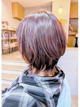 小林/ブリーチ1回ピンクアッシュ/ひし形レイヤー30代40代50代