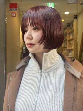 ロニカ 銀座(LOuNICA) ボブ/顔周りレイヤー/暖色カラー/髪質改善/トレンドヘア