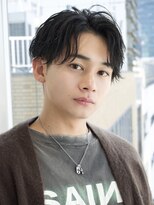 エイド 本店(aid)&nbsp;センターパート毛流れニュアンスパーマ刈り上げツーブロック