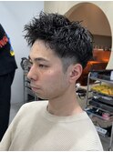 札幌スパイキーショートツイストスパイラルパーマメンズ短髪