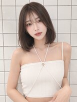 シー バイ ロンド 新宿(Sea by Lond)&nbsp;ワンホンレイヤ ー×ダークブルー[デジタルパーマ/ボブ/韓国]