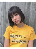 カジュアル★ワンカールストリート前下がりモードミニマムボブ