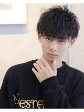 リップス 表参道店(LIPPS) 【黒髪束感ショート】ツーブロック