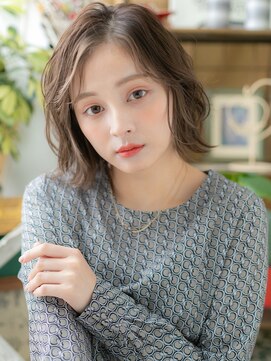 カバーヘア ブリス 川口(COVER HAIR bliss) 外国人風シアカラーフェザーパンググラボブa川口20代30代40代