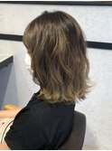 ふんわりミルクティーのバレイヤージュ