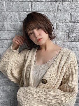 リアイス(Re:ICE) ミニウルフ/くすみブルー/流れるレイヤー/インナーハイライト