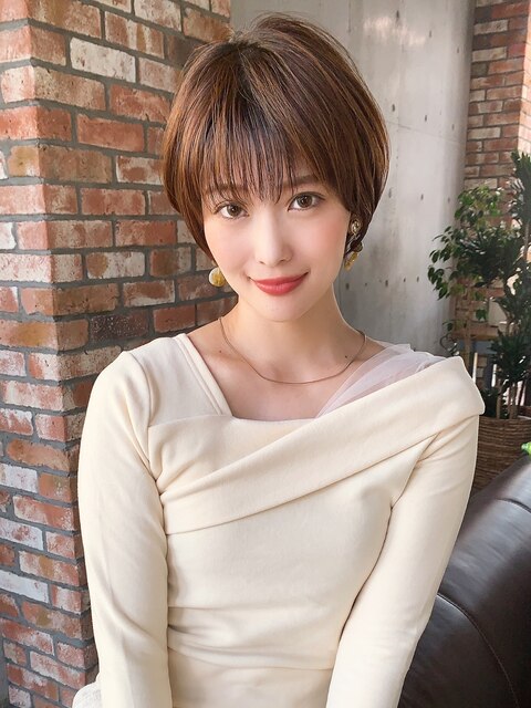 大人かわいい小顔ショートボブショートヘア20代30代40代表参道