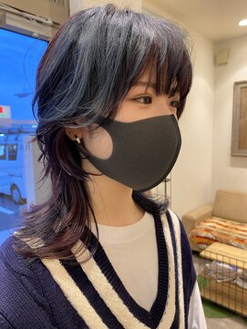 ヘアー テクニカ(hair Technica) 広瀬オススメ「専門.大学生・ウルフ×コントラストカラー♪」