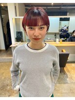 ソイ 下北沢(soi)&nbsp;深めレッド　伸ばしかけショートボブ