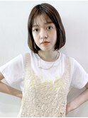 内巻きワンカール_グレージュカラーボブウルフ_8693