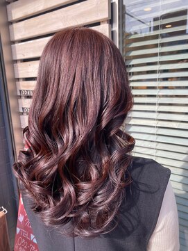 サロンドカスティーロ(salon de castillo) 大人可愛いツヤ髪暖色カラーパーマロングヘア20代30代