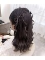 リアン(lien)&nbsp;髪の毛リボンハーフツイン★★ウェーブ巻き人気です◎◎
