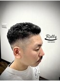 濡れパン風フェードスタイル