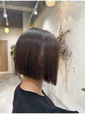 【極細ハイライト×グレージュon×切りっぱなしボブ☆】