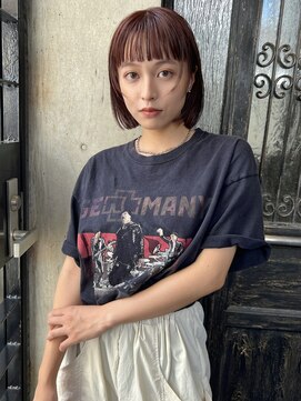 ミンクス渋谷スマートサロン(MINX shibuya smart salon) ショート 姫カット ダークアッシュ 魅力倍増カール シアーカラー