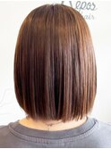 20代30代40代大人可愛い髪質改善カラーストレートボブ透明感