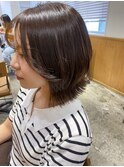 【バッサリカット!!イルミナカラー透明感シアーグレージュ♪】