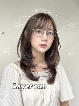 ルル 表参道(lulu.) レイヤーカット 小顔カット レイヤーロング