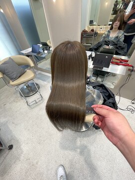 ロンドシェリ 仙台(Lond Cheri) 髪質改善 縮毛矯正 艶髪 セミロング 韓国 前髪 イメチェン