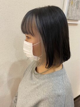 美容室 フォーリア Foglia 【Foglia坪来】インナーカラー　ブラック×シルバー