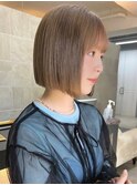 郡山タッセルボブ切りっぱなしボブマッシュウルフショートカット