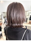 切りっぱなしボブ×アッシュブラウン