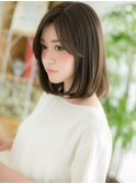 千早/髪質改善/カーキベージュ☆うるツヤストレートロブヘアc