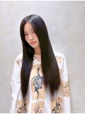 美髪ストレート/ツヤ感ブラック