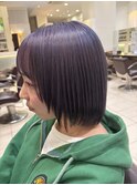 ボブ×フェイスラインレイヤー×バイオレット