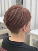 大人ショートボブヘアくびれショート白髪染めグレイカラー40代