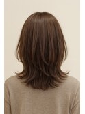 外ハネミディアムレイヤー　30代／40代