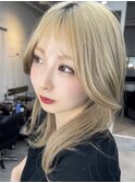 【髪質改善】エアリーカールハイトーン/顔周り似合わせカット