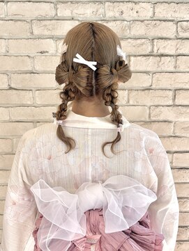 ハウス(HAUS.) 浴衣×立体リボンヘアメ!
