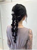 ヘアセット/編み下ろし/ツインアレンジ/結婚式【SYUK高円寺kanna