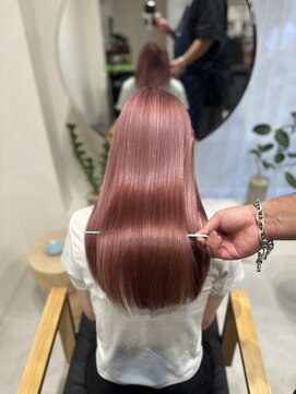 ホーミーキョウト(Homey Kyoto) 艶感◎ピンクカラー×うるケアブリーチで透明感