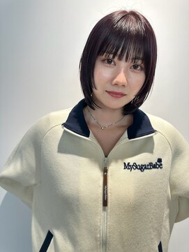 トリッカ シブヤ(TRICCA SHIBUYA) タイトボブ/透け感バング/艶ブラウン