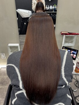 ファビ 渋谷(Fab) くびれヘア/暗めカラー/アプリコットオレンジ/縮毛矯正