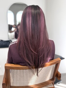 アンバー(Amber) アンブレラ×インナカラー×ピンクパープル