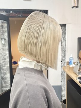 エシカ(ethica) 【ethica_南船場】大人ガーリーボブ×ペールブロンド