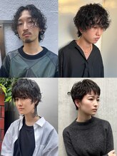 コンビネーションパーマ、ピンパーマ、単一のパーマでは出せない複雑な質感やデザインを表現します