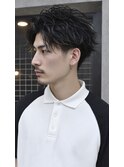 フェザーパーマシャドウパーマダークブラウンニュアンスパーマ