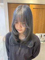 テトラ バイ ネオリーブ 横浜西口店(tetra by neolive)&nbsp;ペールブルー　ハイトーン　シャギーカット　ケアブリーチ横浜★