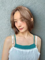 ロシェ 横浜店(loche)&nbsp;ハッシュカット×ナチュラルショート×ミルクブラウン×横浜
