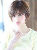 小顔ブランジュダブルバングショートレイヤー