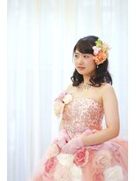エッチ美容室 本店 カラードレスのアレンジヘア