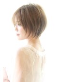 20代30代40代暗めカラーでも可愛いナチュラショートボブ
