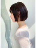 【なかじま ひびき】インナーカラー黒髪ワンレンボブ