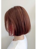 ボブ+イヤリングカラー